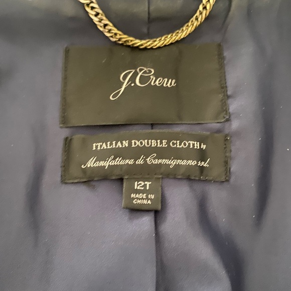 J. Crew Double Cloth Italian Wool Lady Coat 12T - Picture 3 of 4